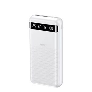 10000mAh Power Bank Portable Charger Remax RPP-10 Fast Charging LED White